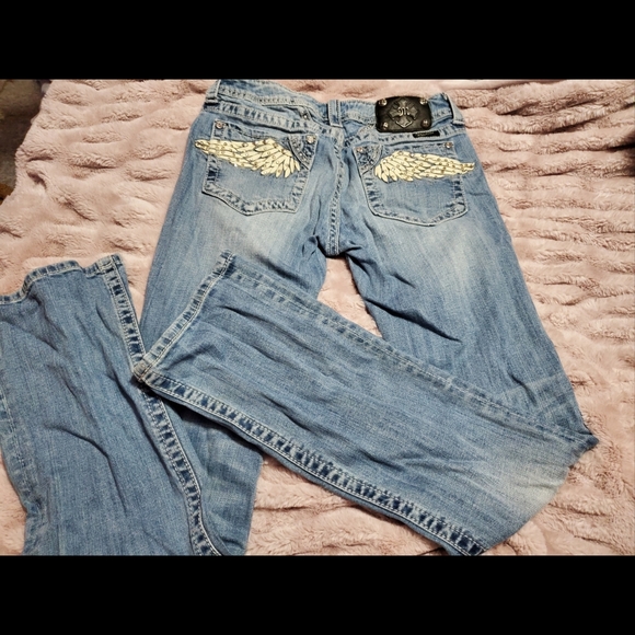Miss Me denim jeans- Angel wings - Picture 5 of 10